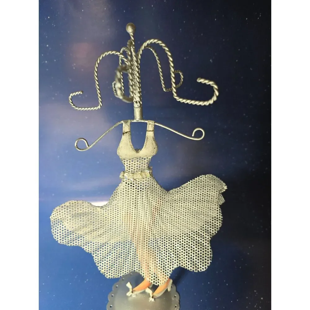 Jewelry Stand Wire Dress Lady Mesh Gown Doll Legs 14